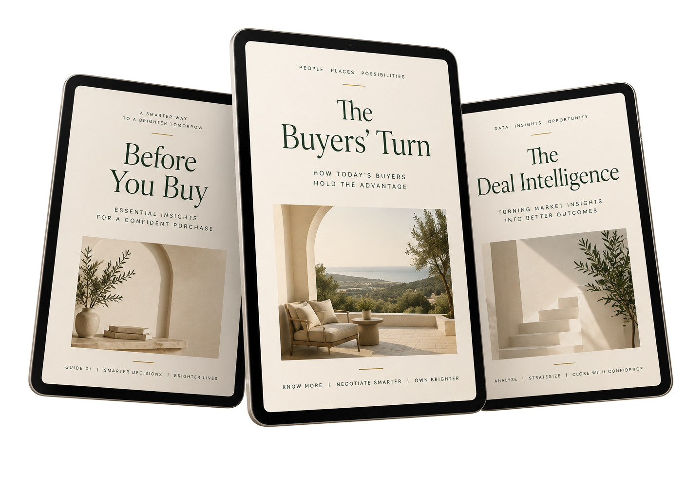 DECODE™ collection — three digital e-books on iPads
